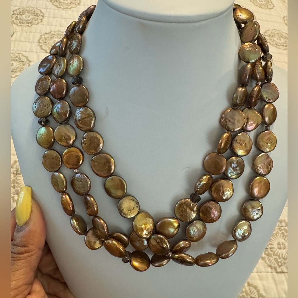 Silpada Iridescent Brown Multi-Strand Necklace